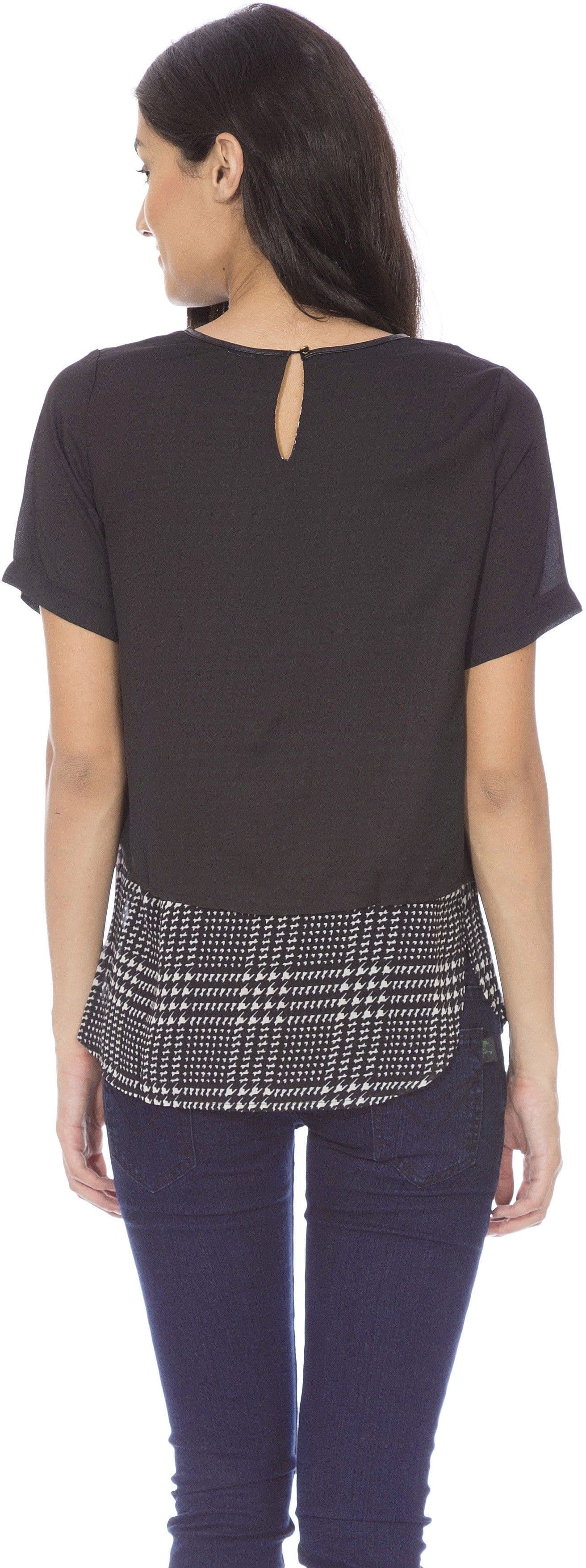 Wowww Casual Short Sleeve Solid Women's Top view 5