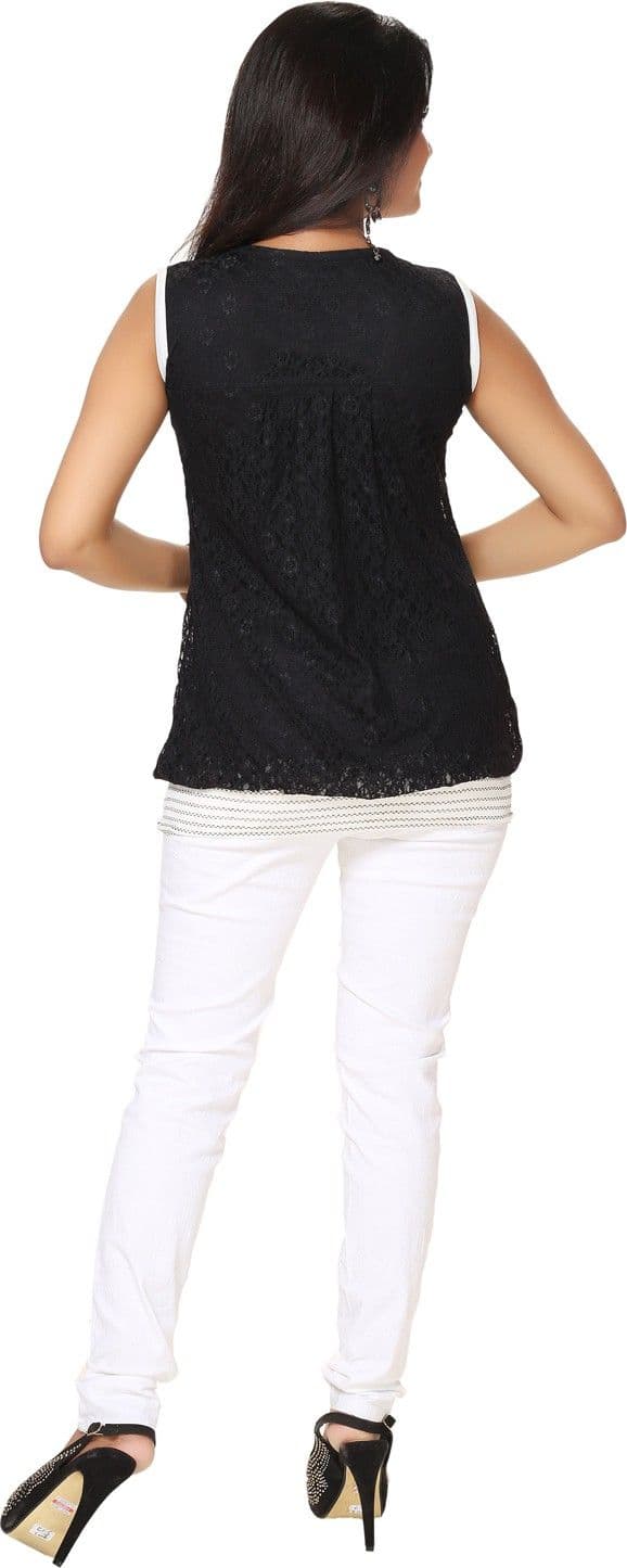 Kairaa Casual Sleeveless Embellished Women's Top view 5