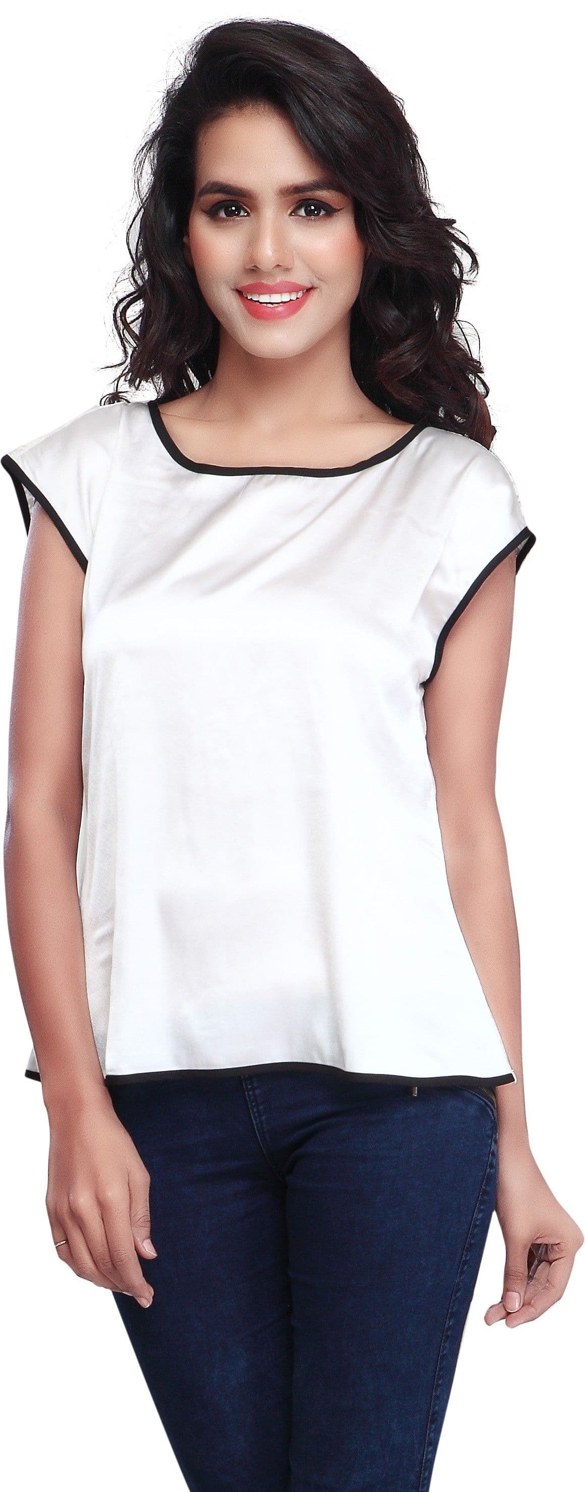 SFDS Casual, Formal, Party Sleeveless Self Design Women's Top view 2