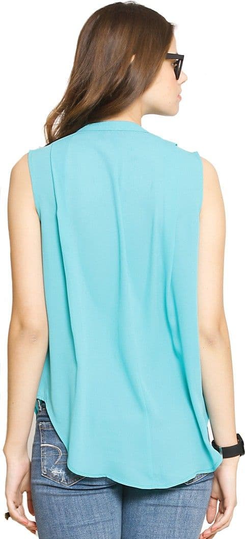 Zink London Casual Sleeveless Solid Women's Top view 3