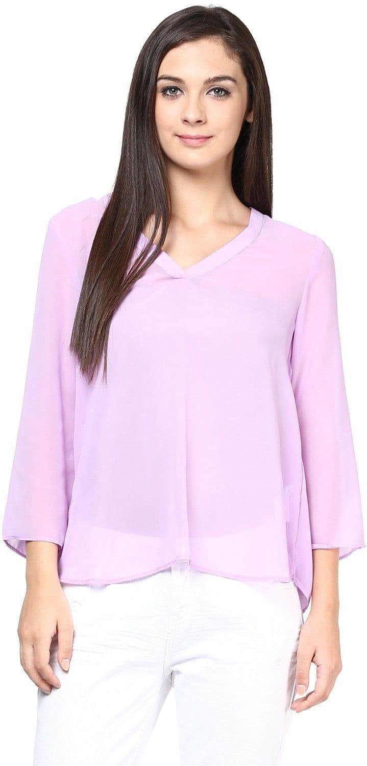 Harpa Casual 3/4 Sleeve Solid Women's Top