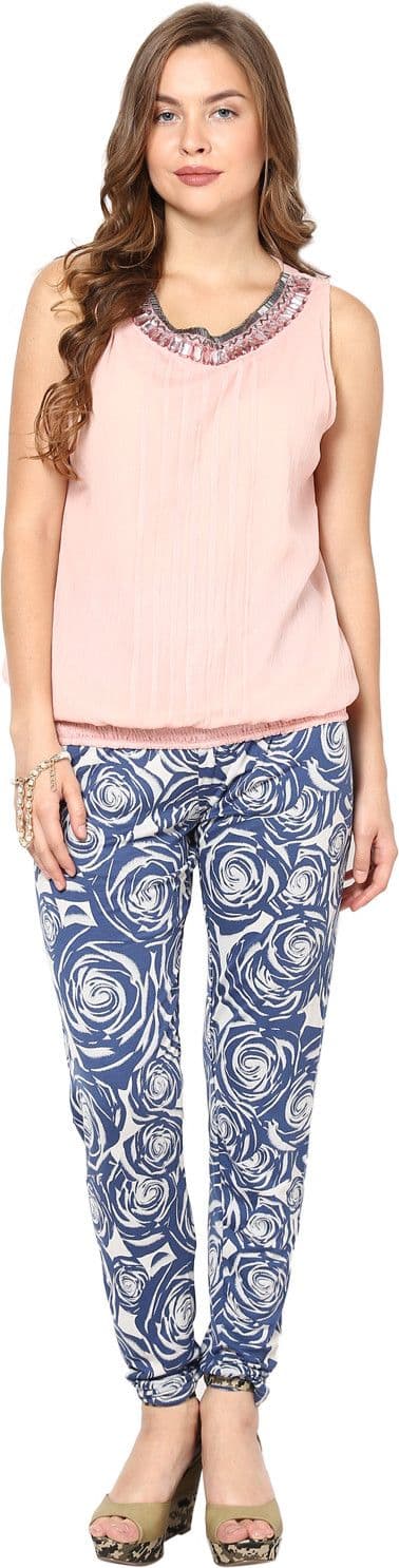 Rose Vanessa Casual 3/4 Sleeve Printed Women's Top view 5