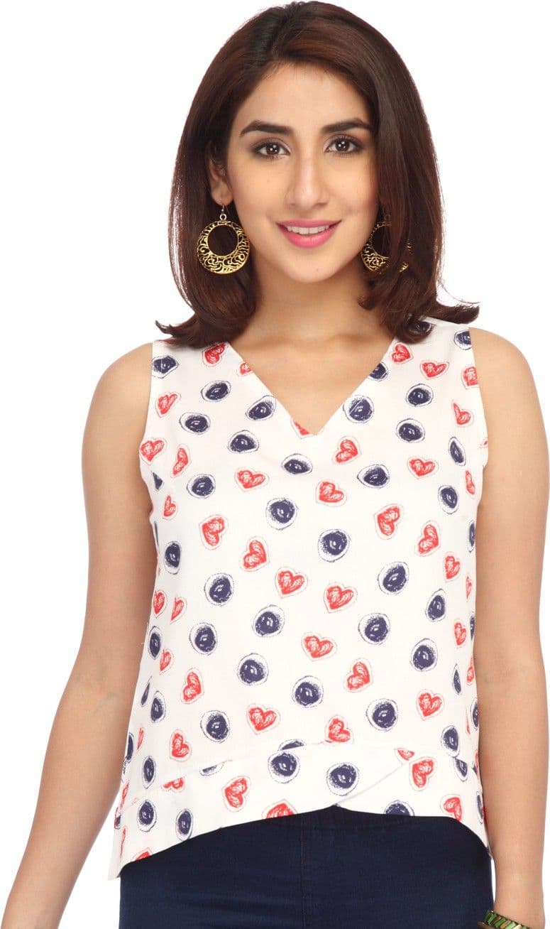 Enah Casual Sleeveless Printed Women's Top view 2