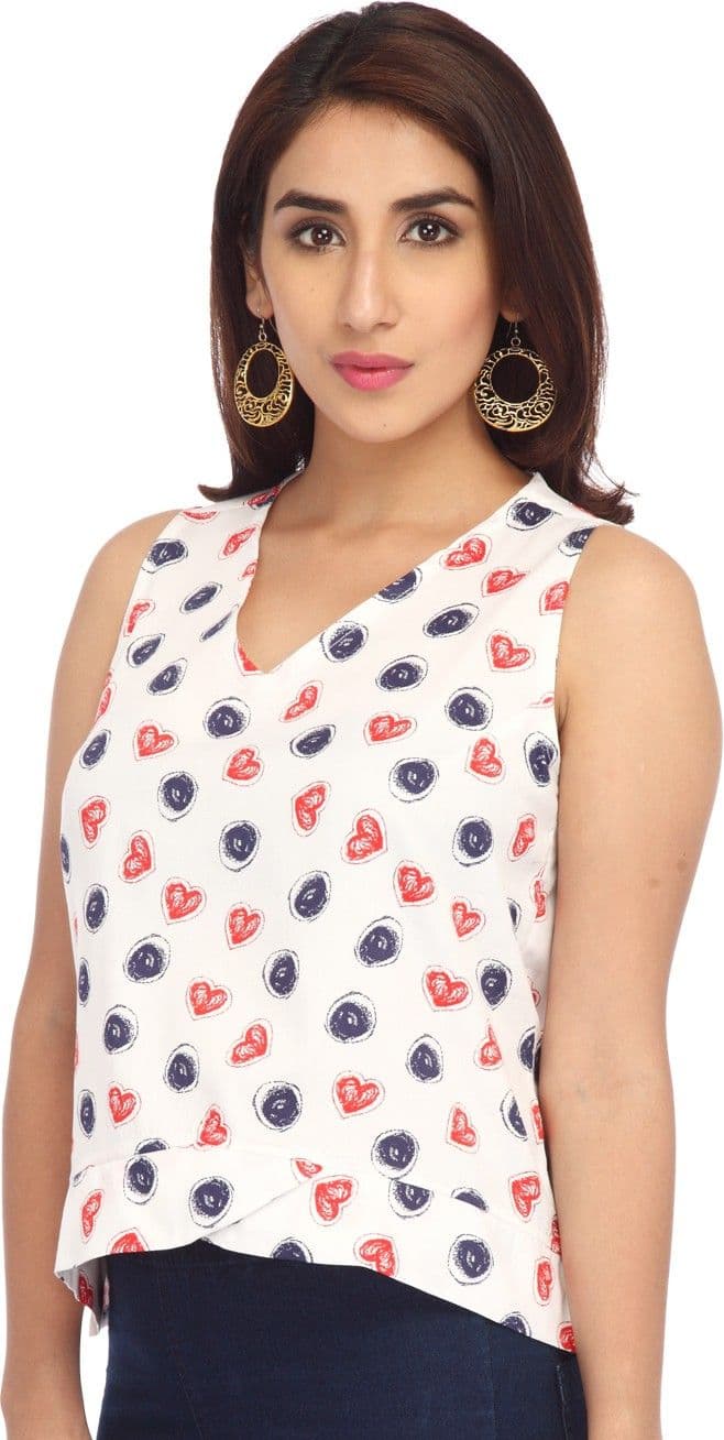 Enah Casual Sleeveless Printed Women's Top view 3