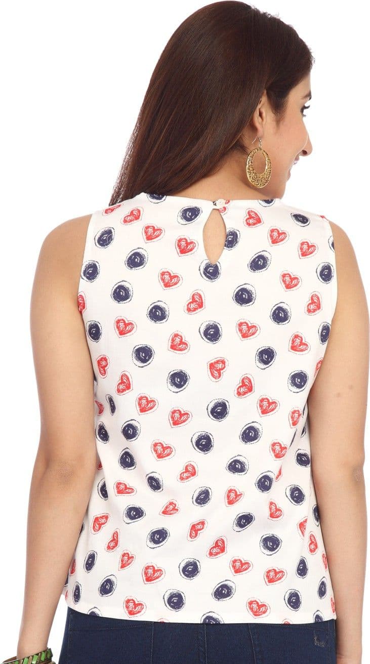 Enah Casual Sleeveless Printed Women's Top view 5