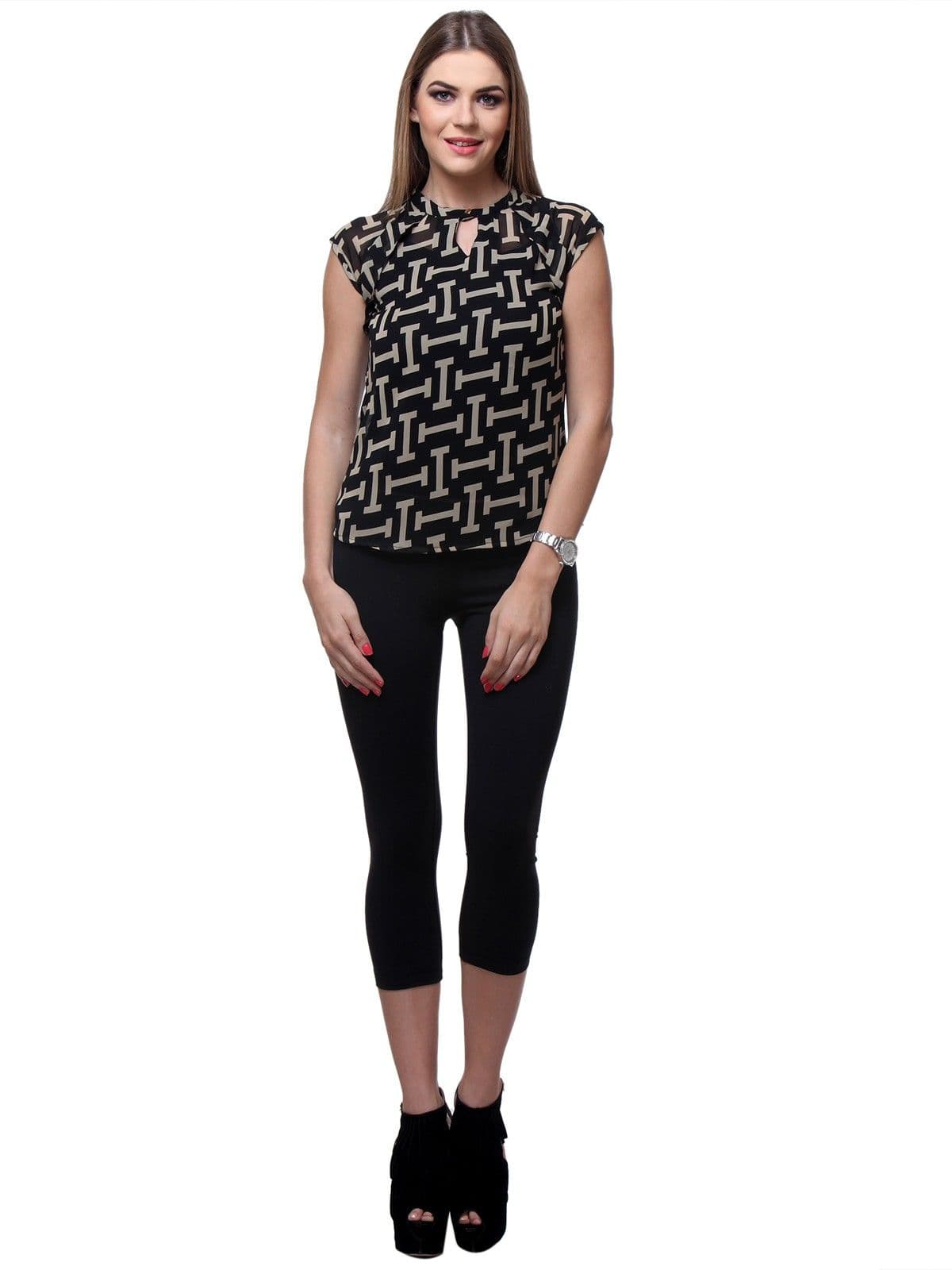Varanga Casual Short Sleeve Printed Women's Top view 4
