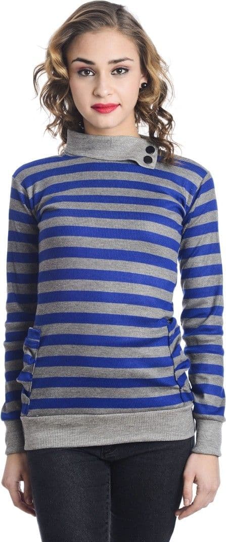 TeeMoods Casual Full Sleeve Striped Women's Top view 2