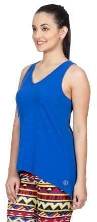 VRTYA Casual Sleeveless Solid Women's Blue Top view 4