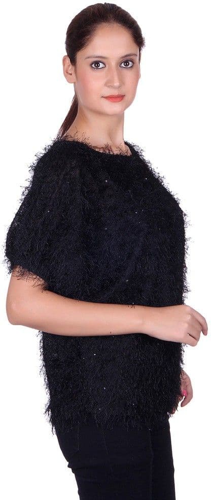 Chkokko Party Short Sleeve Solid Women's Top view 3