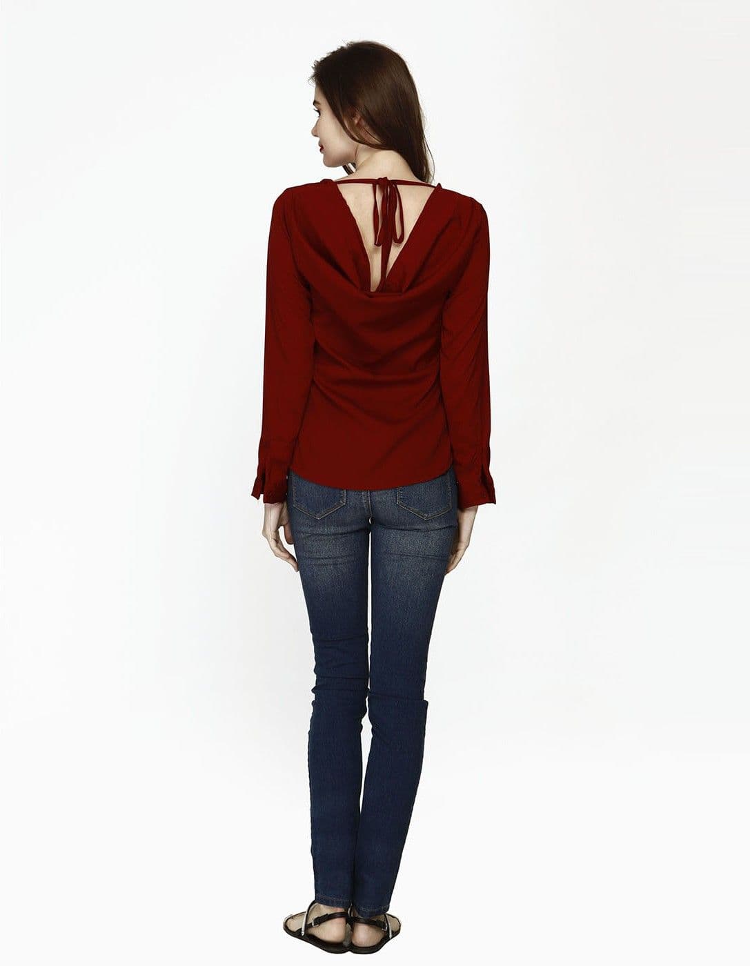 FabAlley Casual Full Sleeve Solid Women's Top view 4