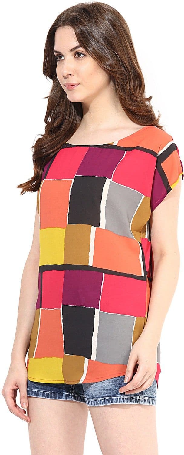 Abiti Bella Casual Short Sleeve Printed Women's Top view 4