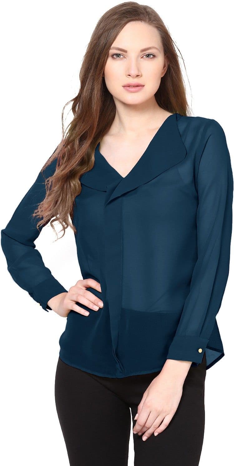 Besiva Casual Full Sleeve Solid Women's Top