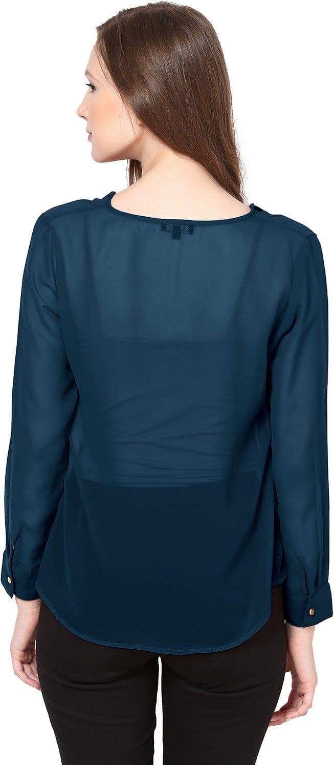 Besiva Casual Full Sleeve Solid Women's Top view 2