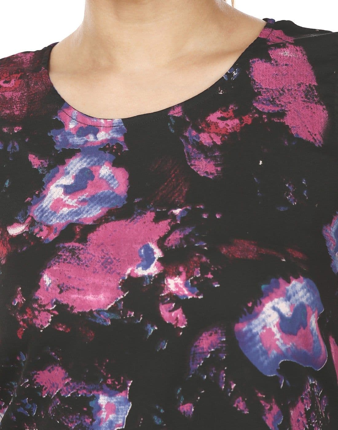 Coash Casual Sleeveless Printed Women's Black, Pink Top view 5