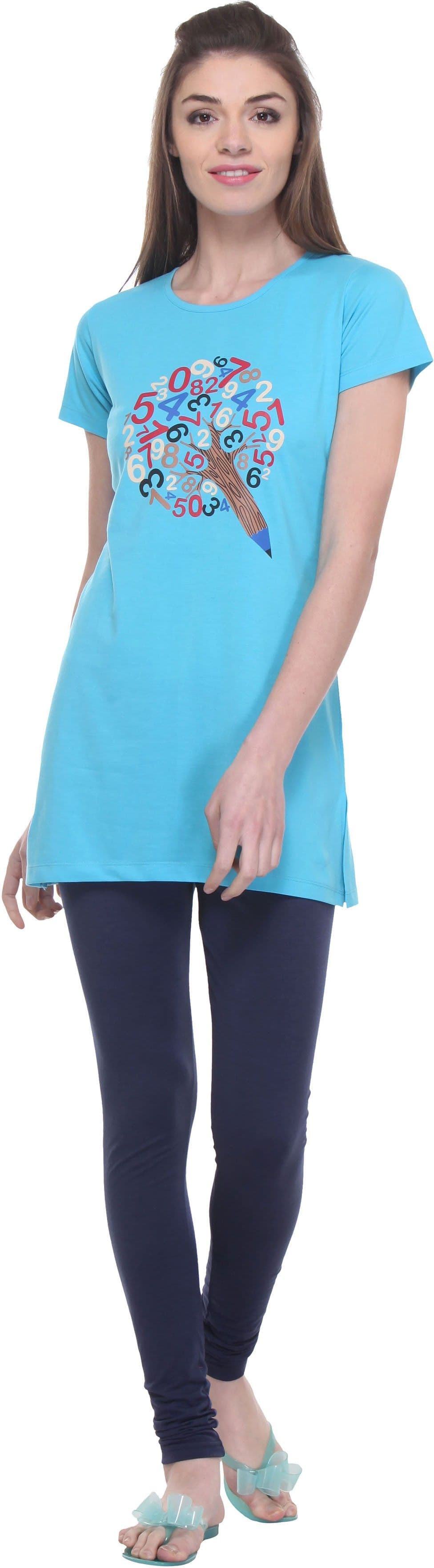 TAB91 Casual Short Sleeve Printed Women's Top view 6