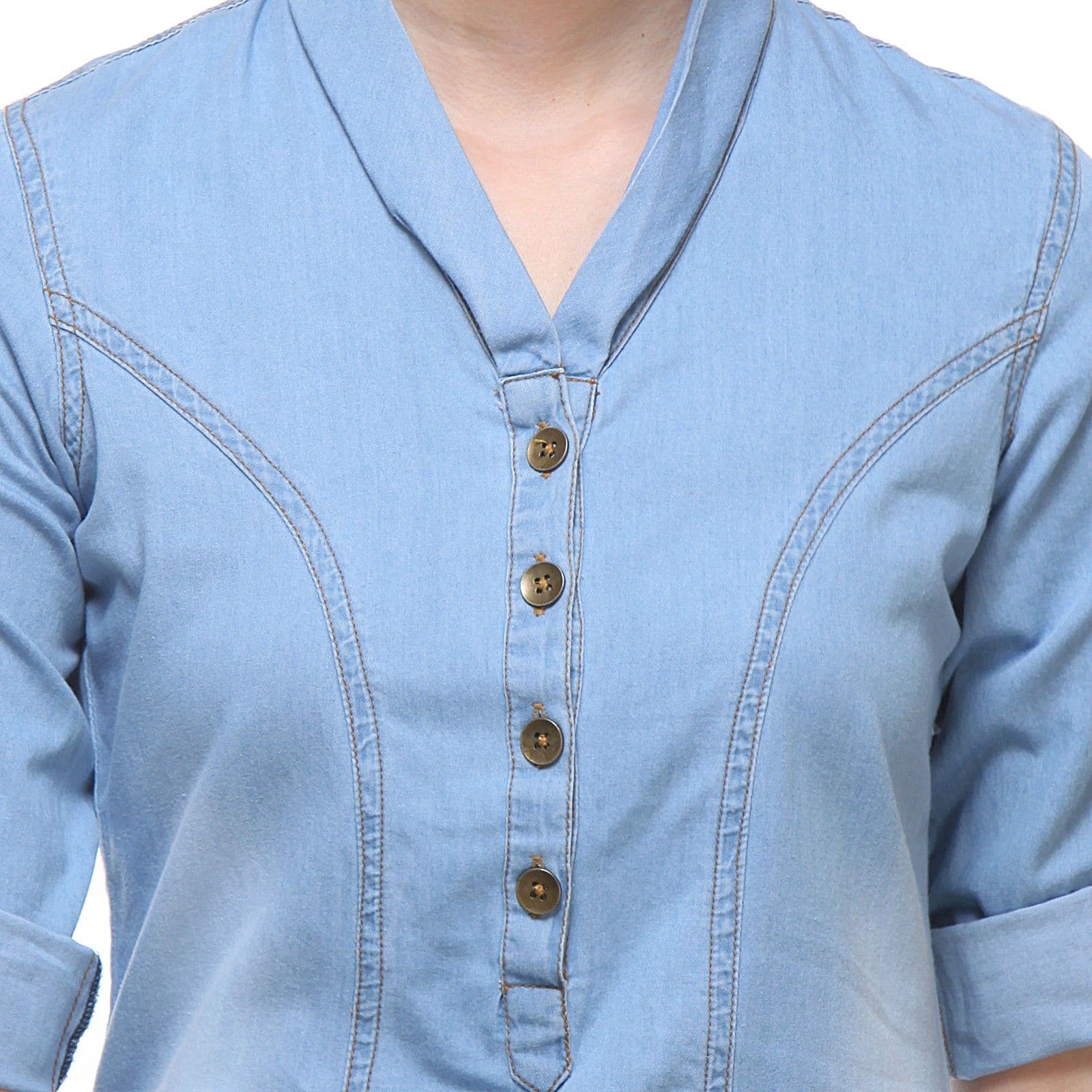 Zoysia Casual 3/4 Sleeve Solid Women's Top view 6