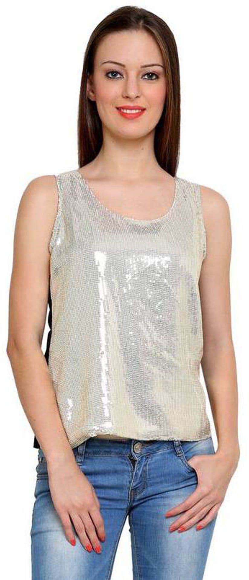Tapyti Party Sleeveless Solid Women's Top