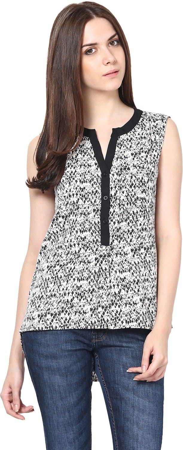 Harpa Casual Sleeveless Printed Women's Top