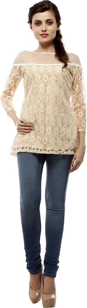 PrettyPataka Party Full Sleeve Woven Women's Top view 4