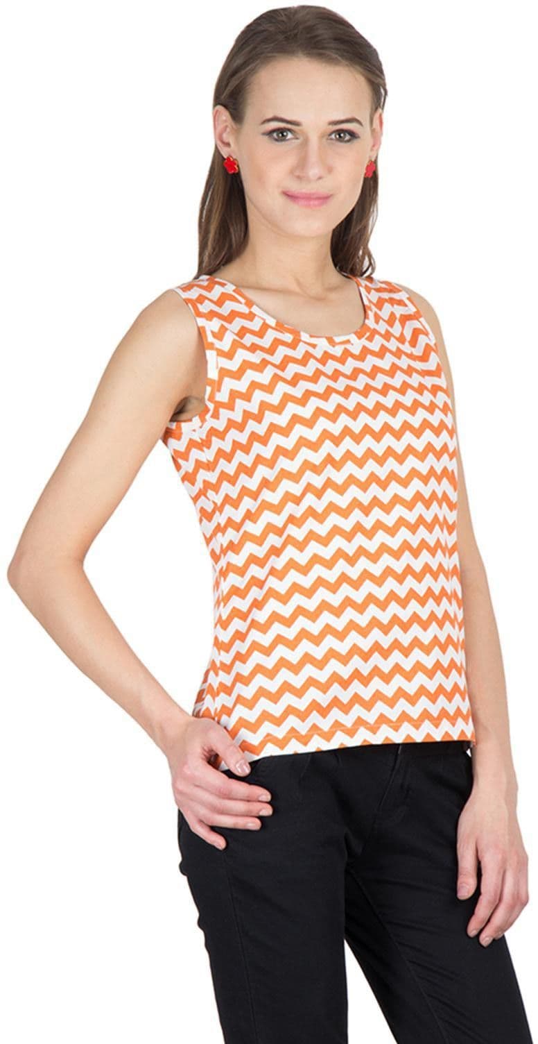 Hypernation Casual Sleeveless Printed Women's Top view 4