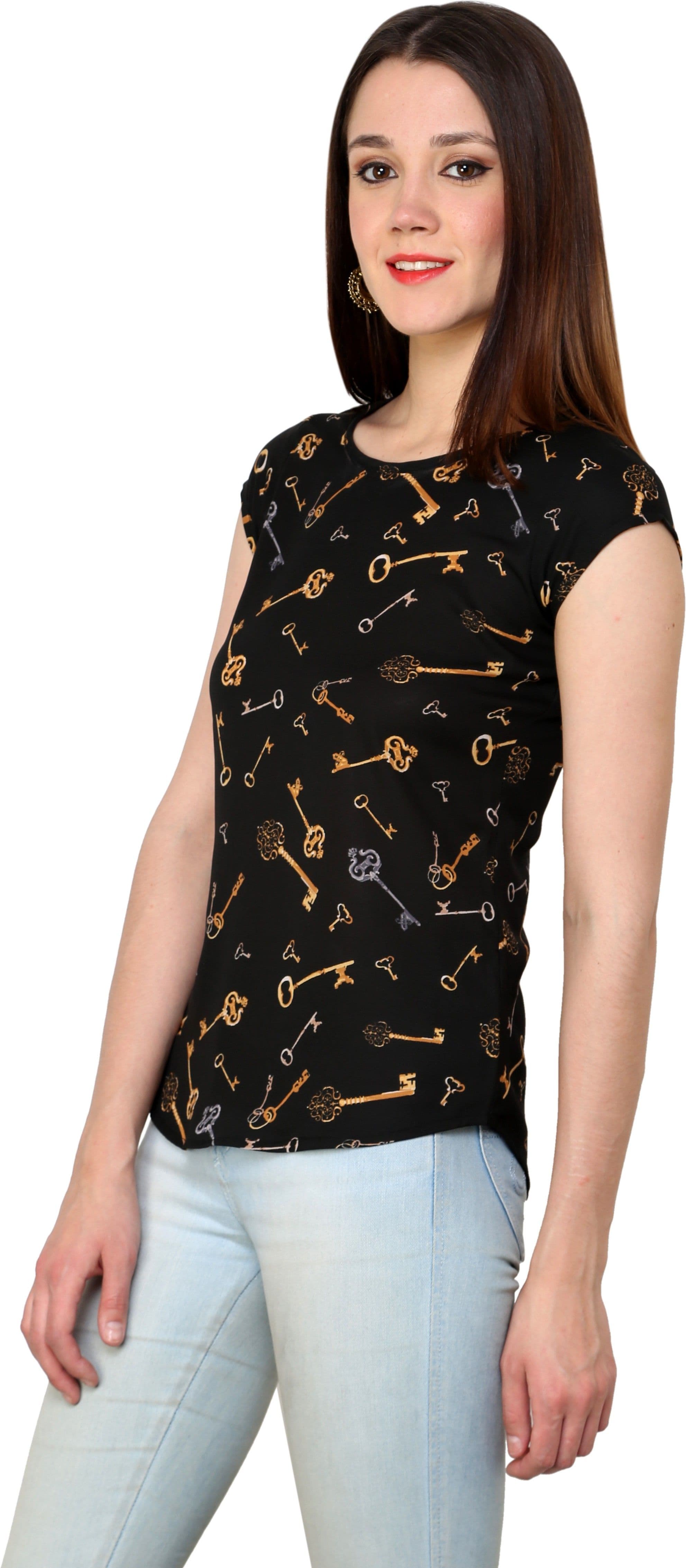 Shilpkala Casual Short Sleeve Printed Women's Top view 3