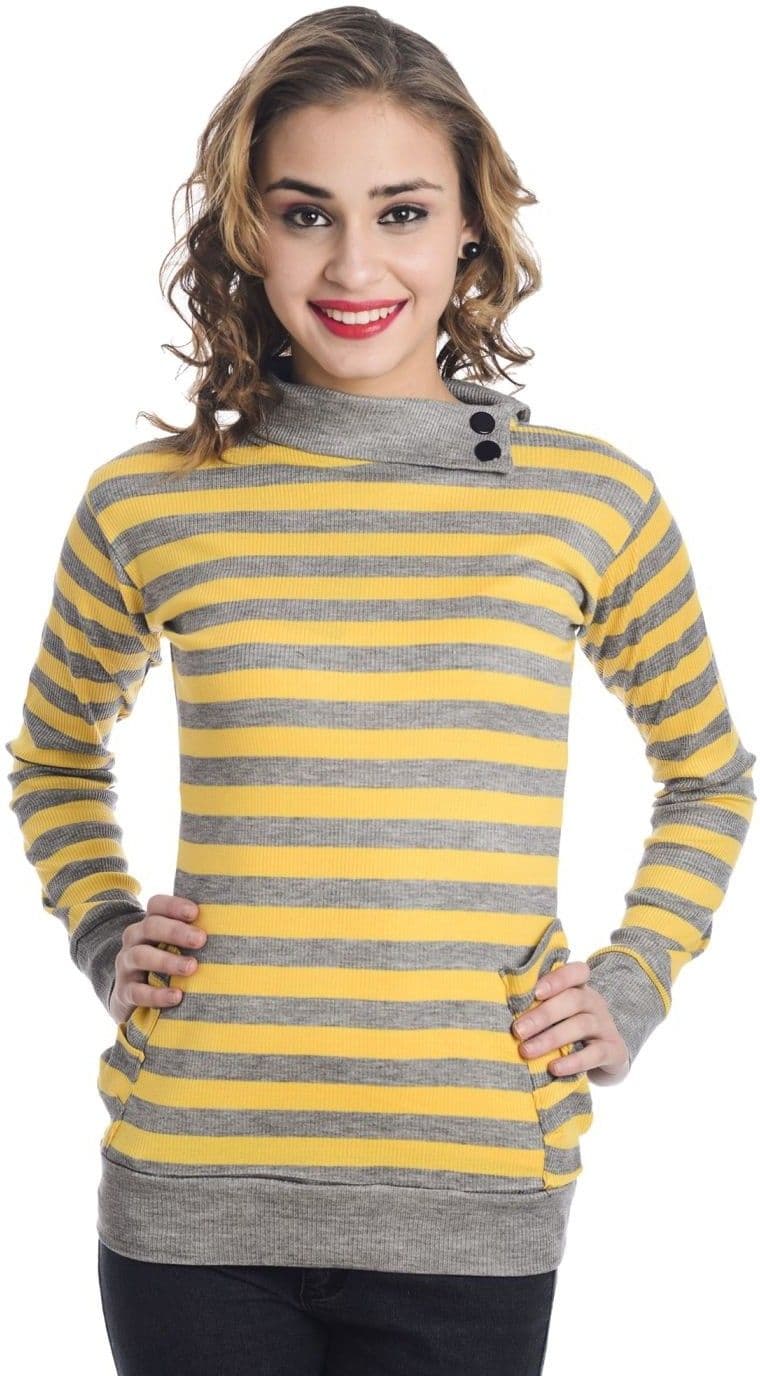 TeeMoods Casual Full Sleeve Striped Women's Top
