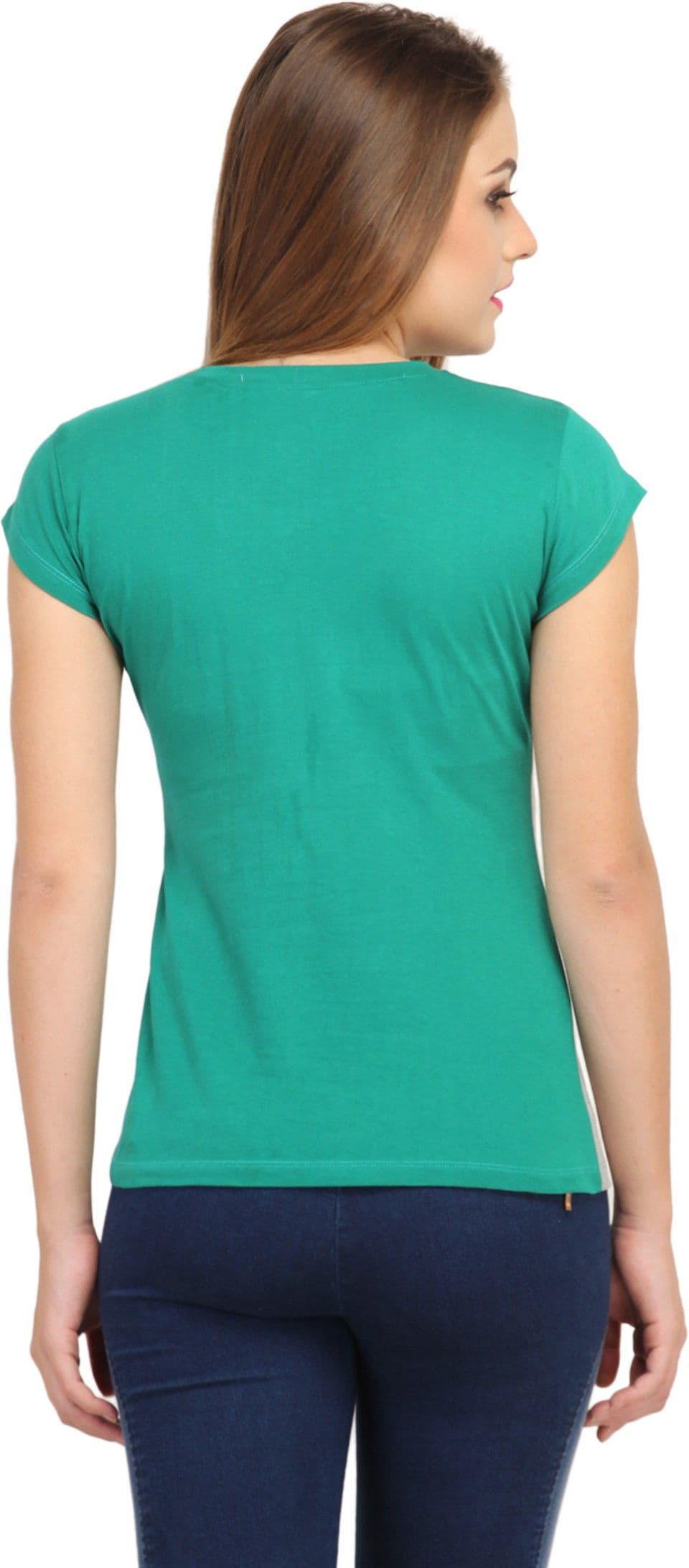 Cation Casual Short Sleeve Solid Women's Top view 3