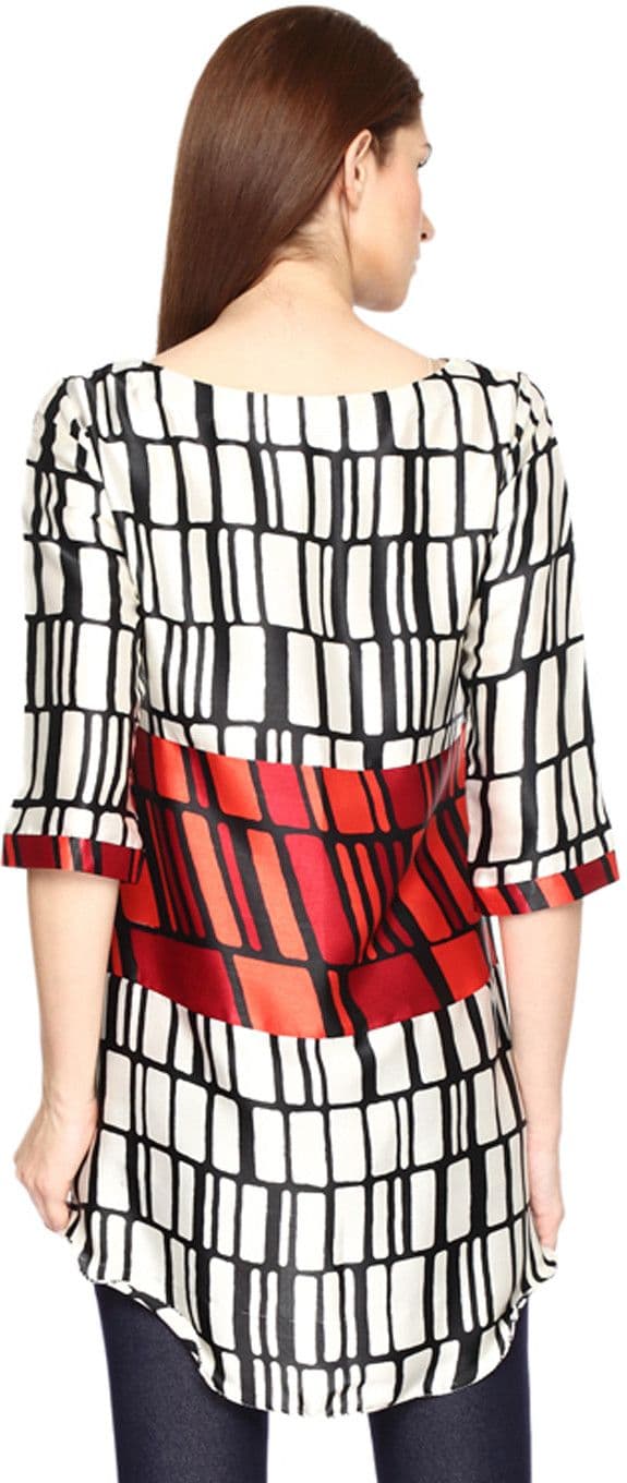 Fashion205 Casual 3/4 Sleeve Printed Women's Top view 4