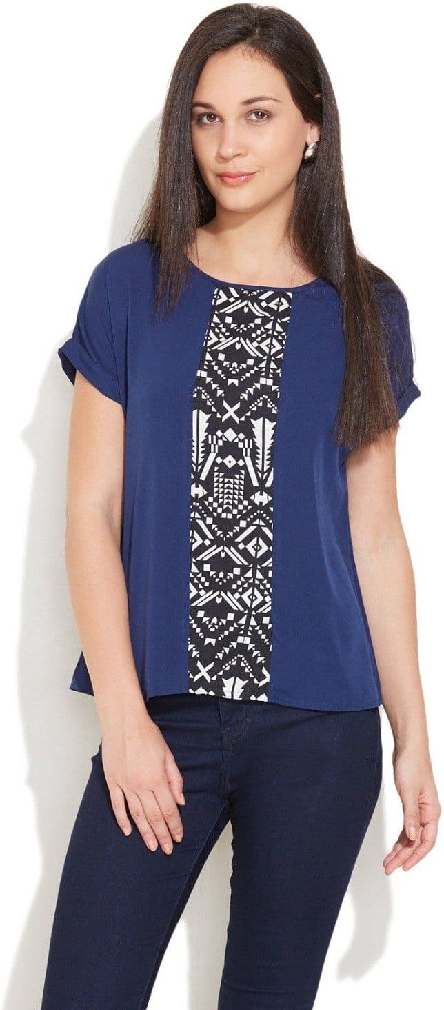 Popnetic Casual Short Sleeve Solid Women's Top