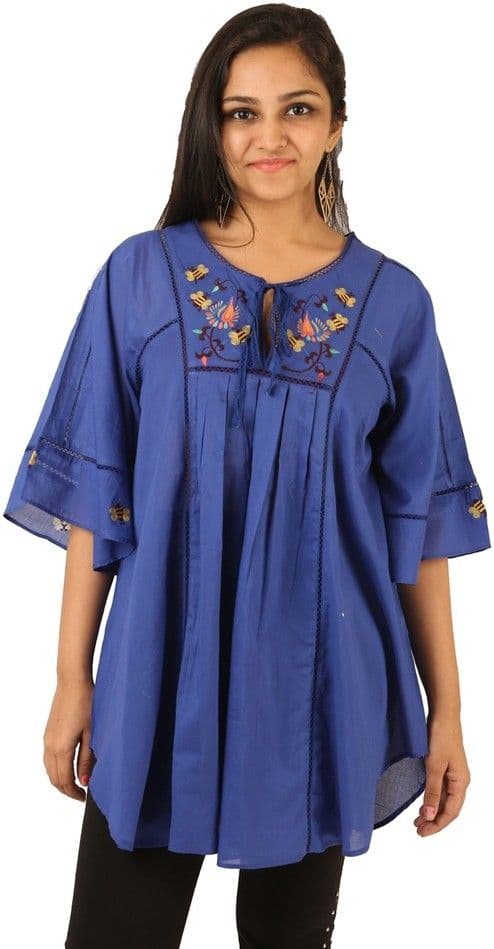 INDRICKA Casual Butterfly Sleeve Solid Women's Top view 2