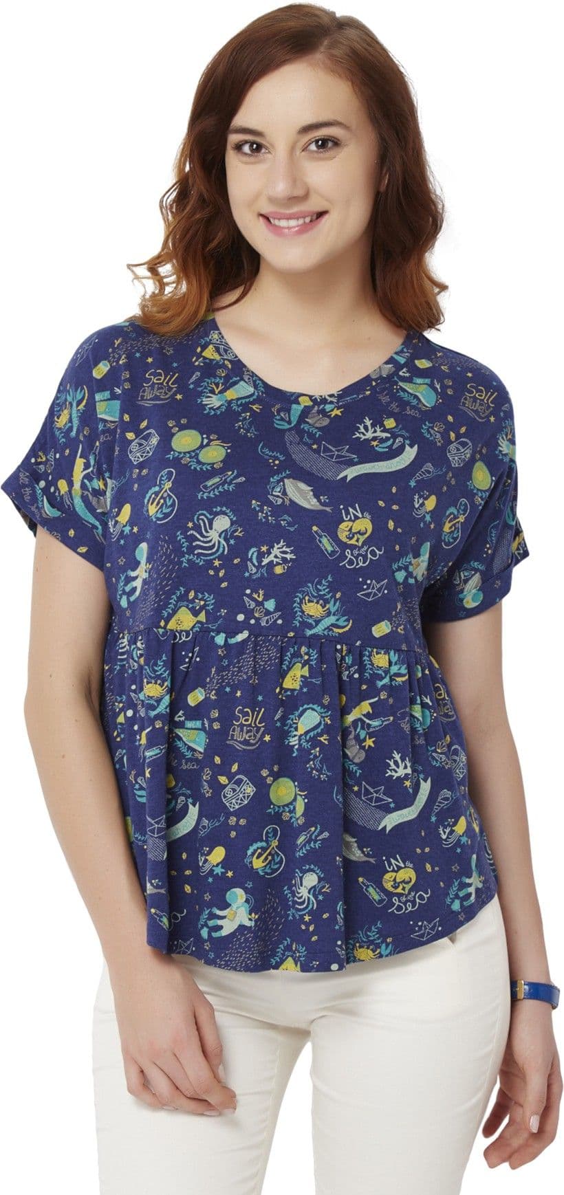 Chumbak Casual Short Sleeve Printed Women's Top view 2