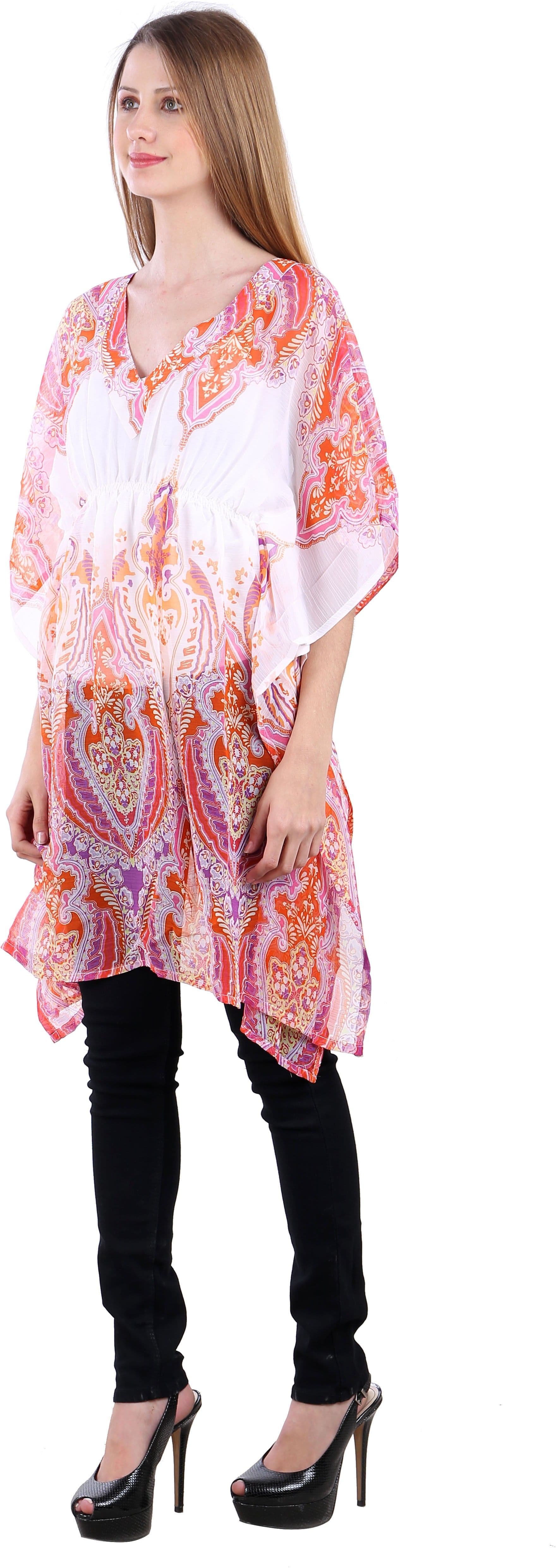 Selfiwear Casual 3/4 Sleeve Printed Women's Top view 3
