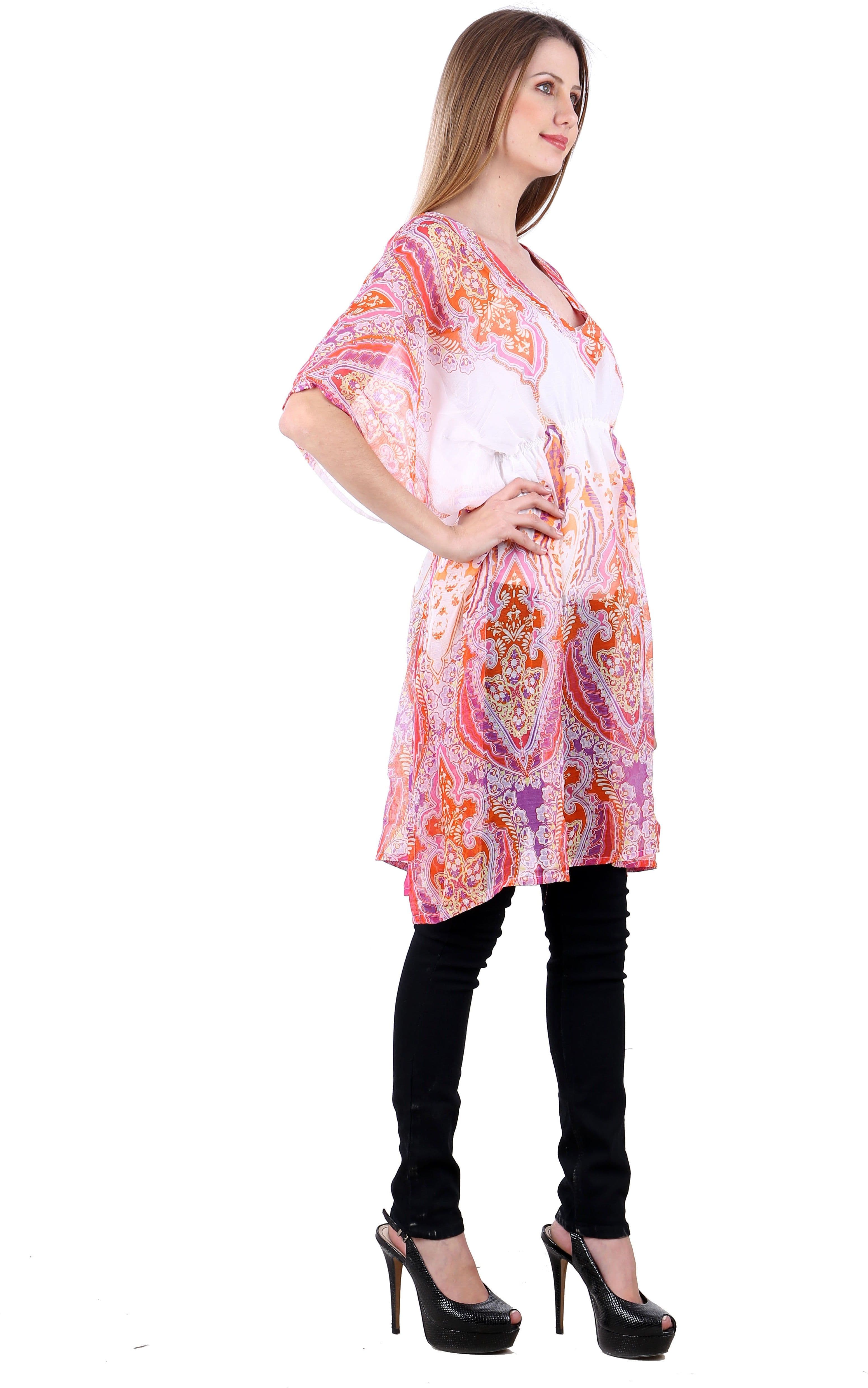 Selfiwear Casual 3/4 Sleeve Printed Women's Top view 4