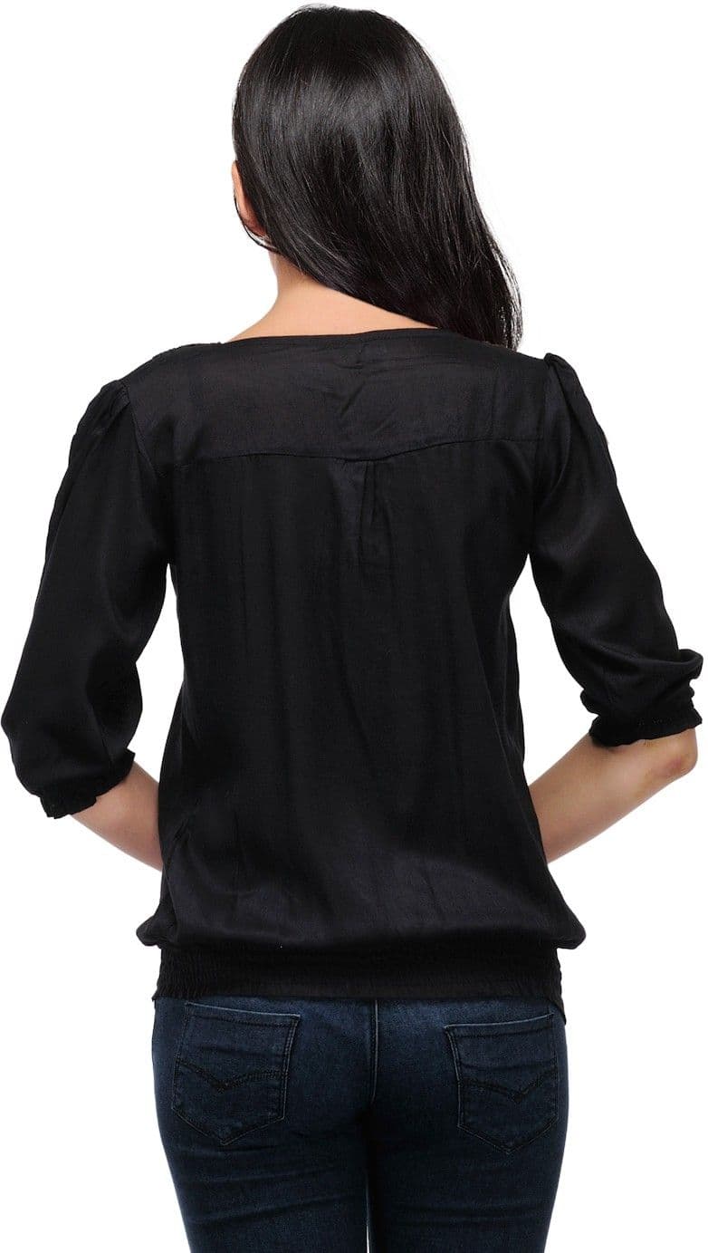 RPB Casual 3/4 Sleeve Solid Girl's Top view 3