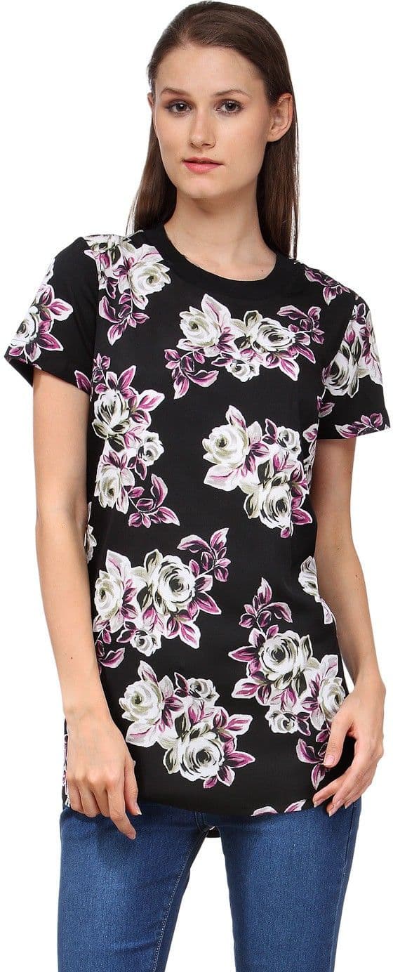 Ausy Casual Short Sleeve Floral Print Women's Top view 2
