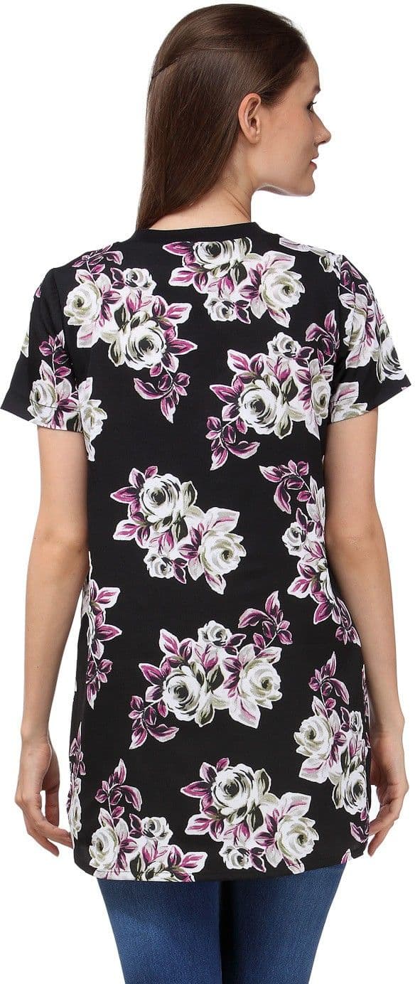 Ausy Casual Short Sleeve Floral Print Women's Top view 4