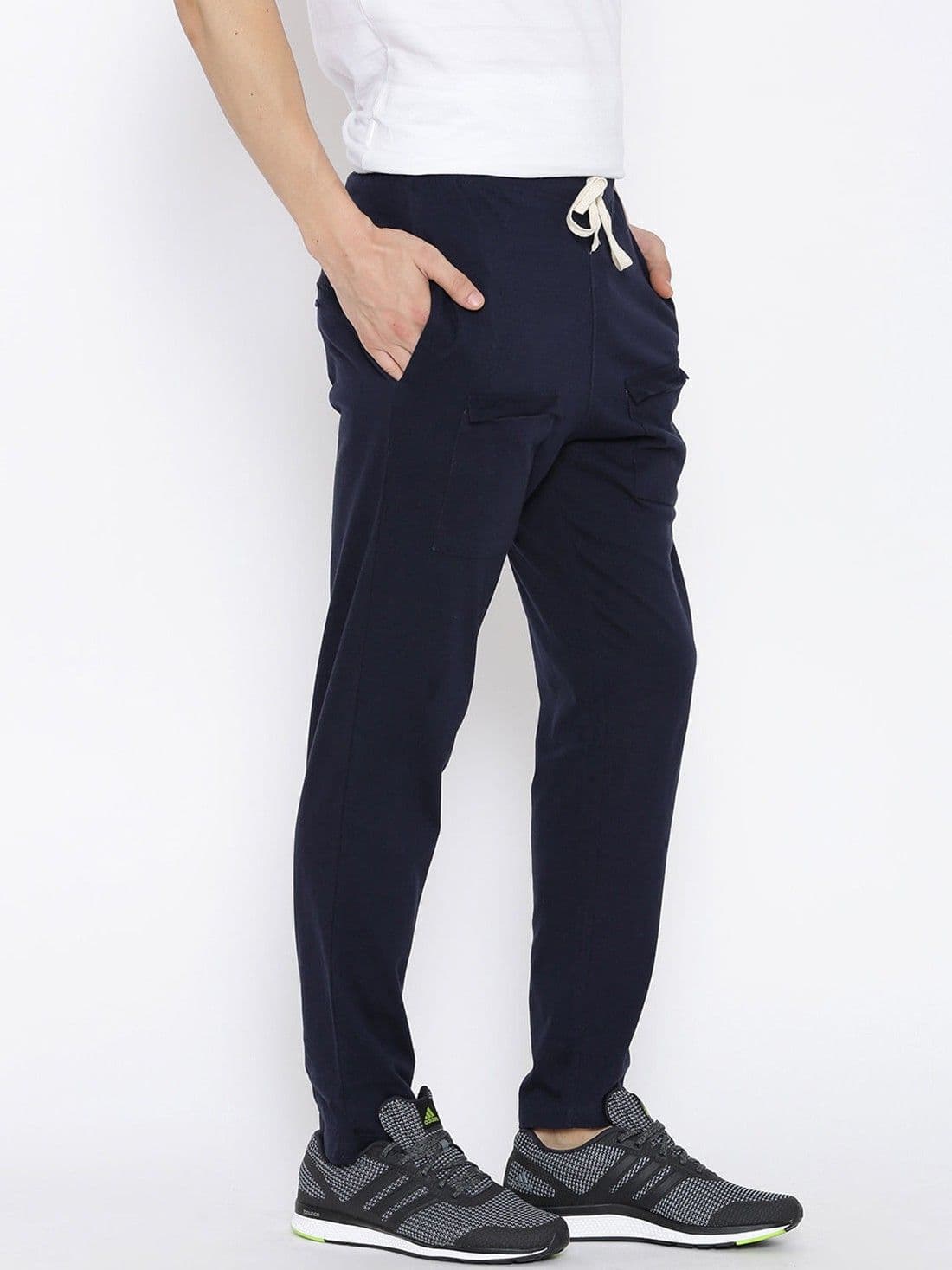 Hubberholme Solid Men's Dark Blue Track Pants view 4