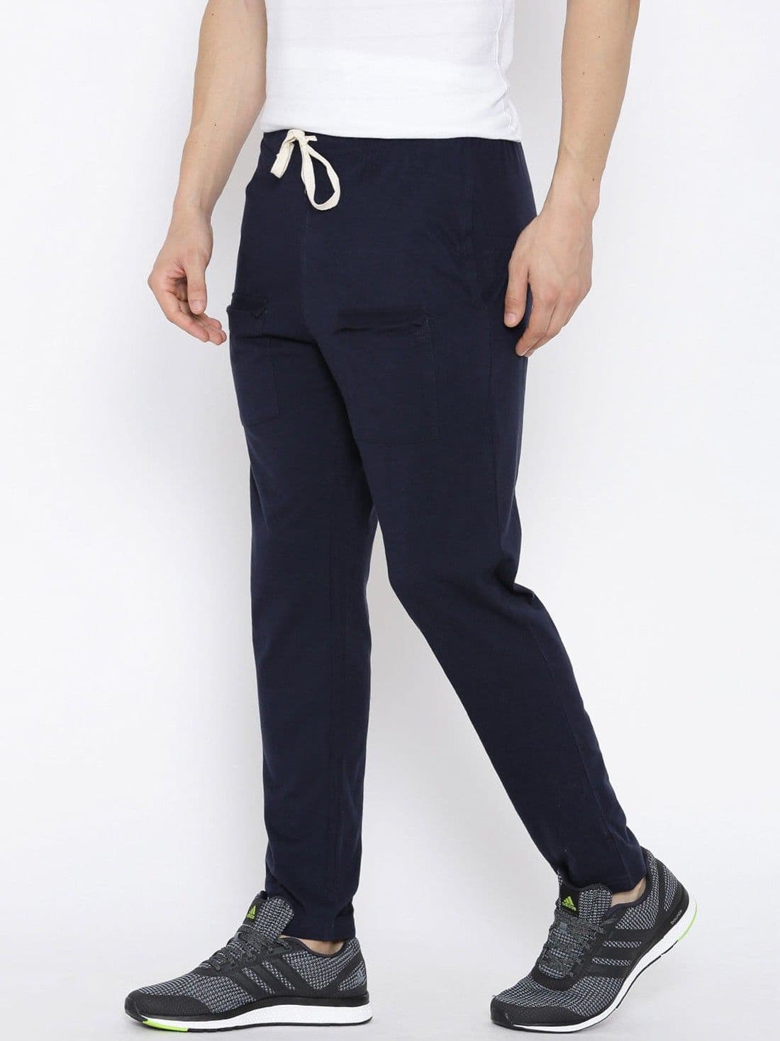Hubberholme Solid Men's Dark Blue Track Pants view 3