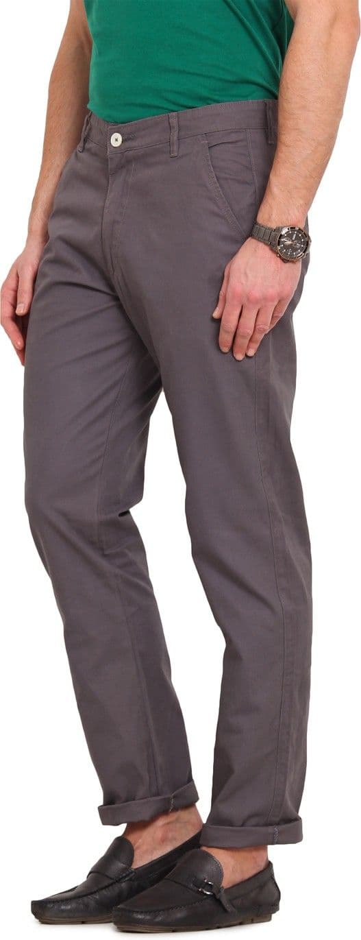 Ennoble Slim Fit Men's Grey Trousers view 4