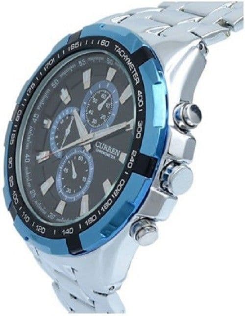 3wish CUR-BLUE Silver Blue 8023 Analog Watch  - For Boys, Men view 3