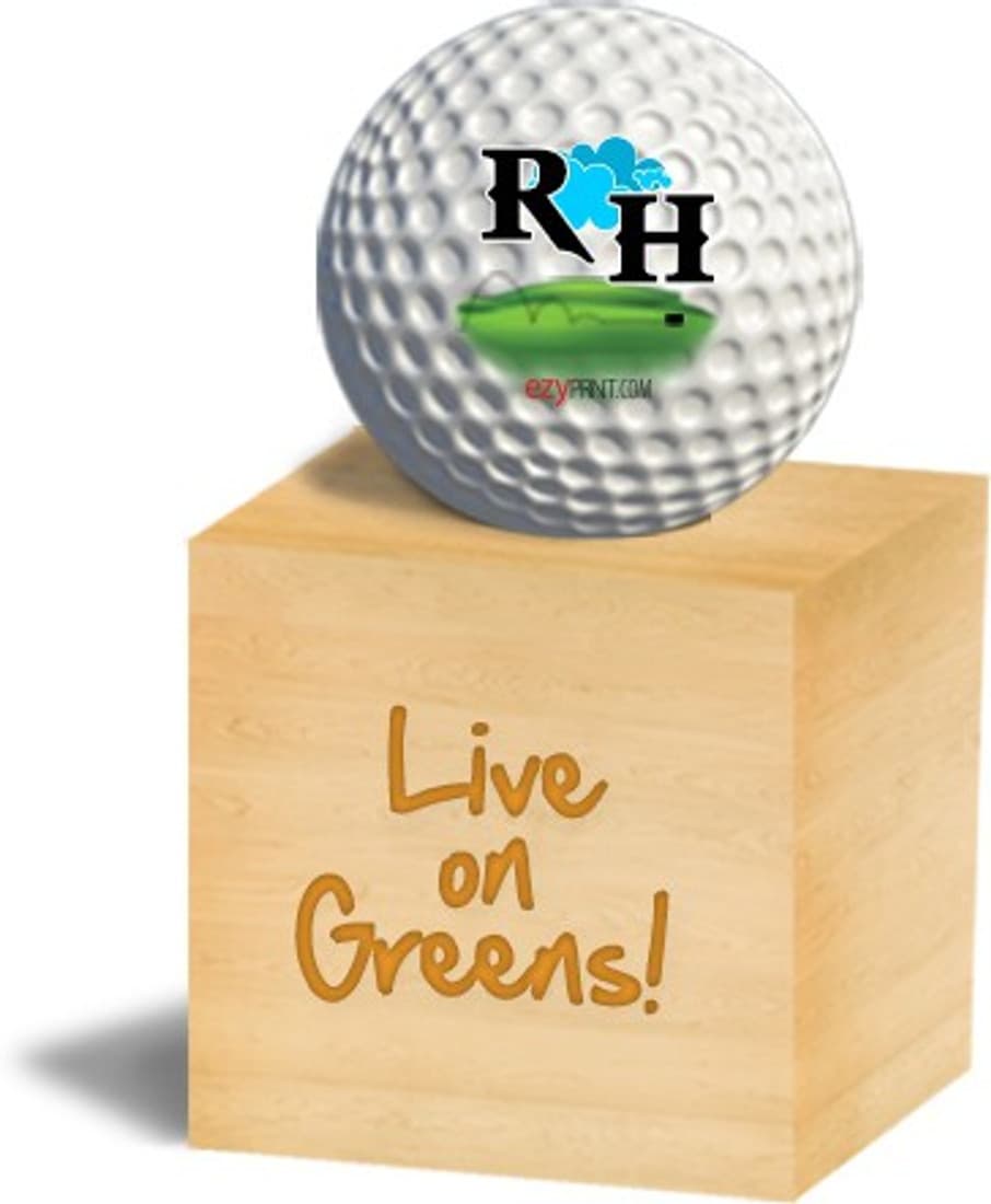 ezyPRNT "RH" Golf Ball - Size: 4.26 cm, Diameter: 4.26 cm