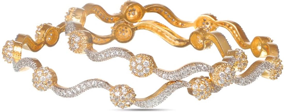 Sparkle Street Alloy Bangle Set