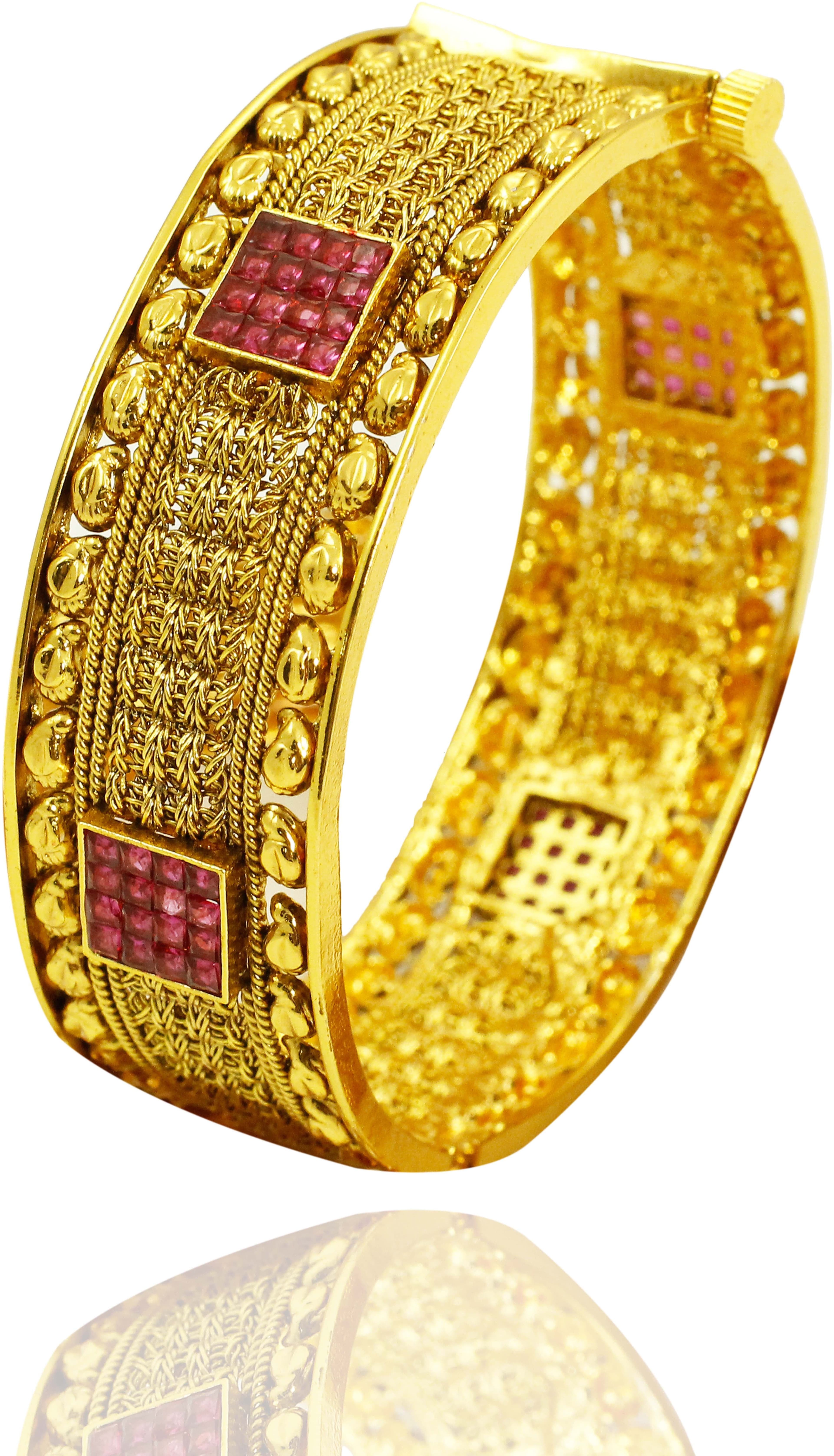 Zaveri Pearls Zinc 18K Yellow Gold Bangle
