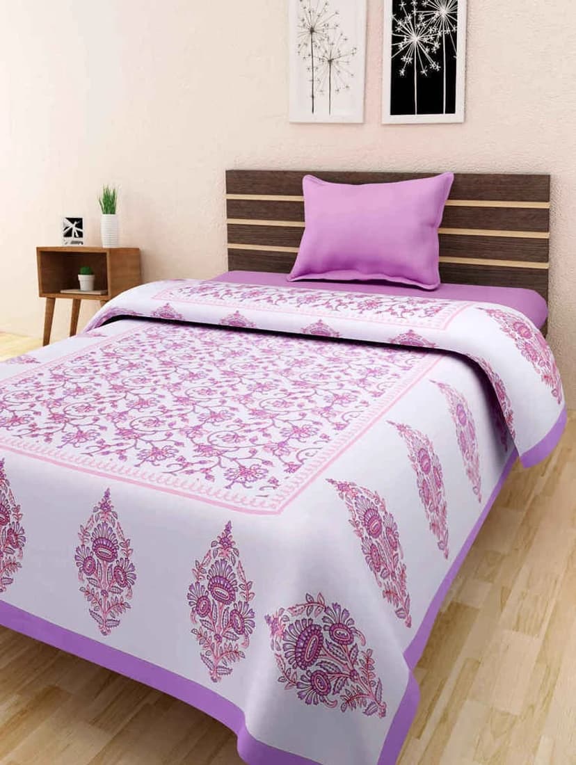 JBC Collection Cotton Printed Single Bedsheet