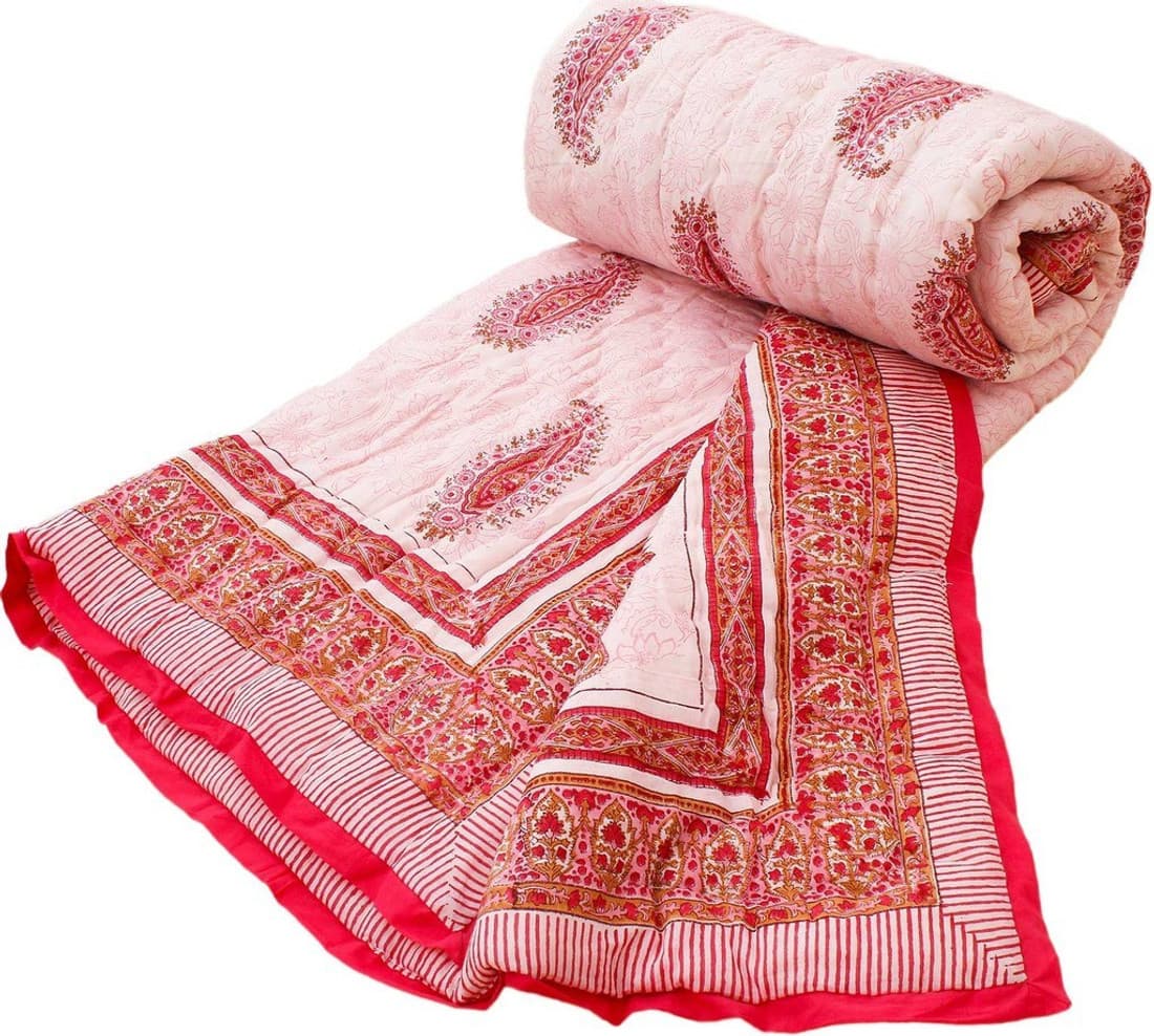 Tradition India Floral Single Quilts & Comforters Multicolor
