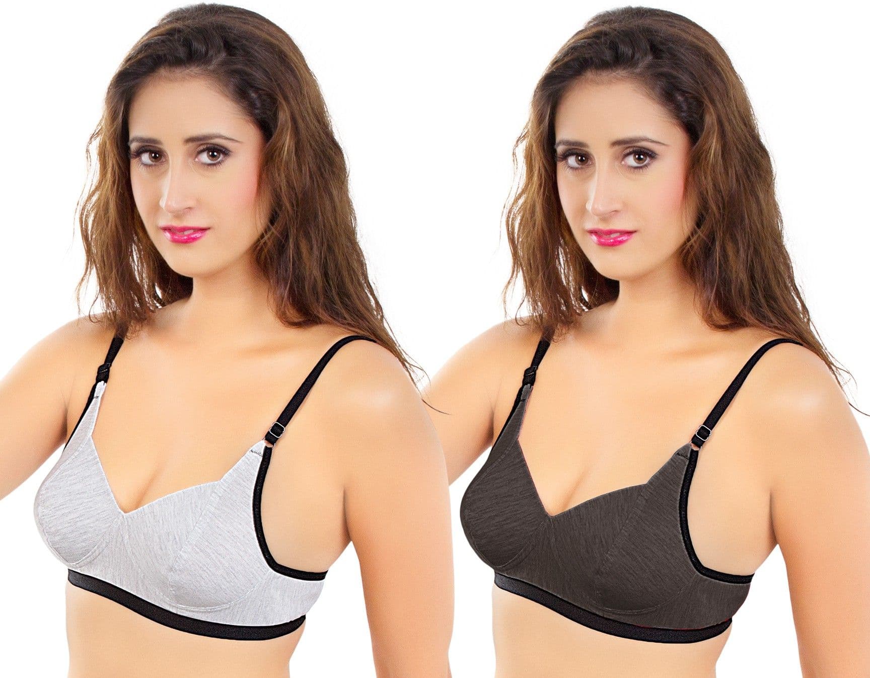 Status Mansi Cream Black Women's Push-up Bra