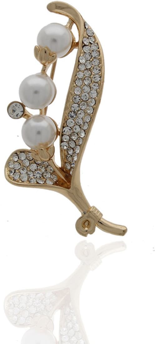 Anuradha Art Silver Polished Brooch