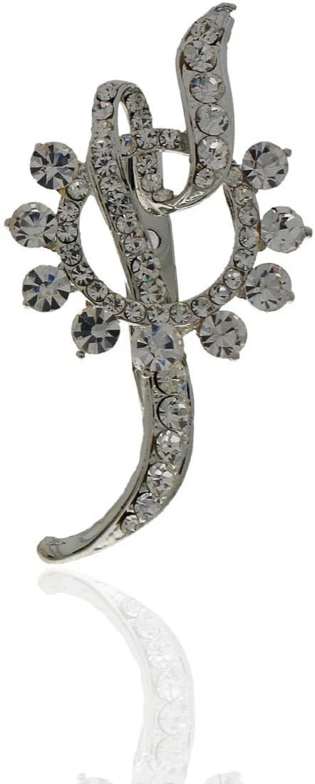 Anuradha Art Silver Polished Brooch