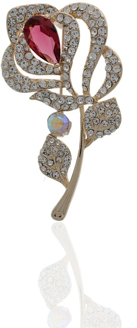 Anuradha Art Silver Polished Brooch