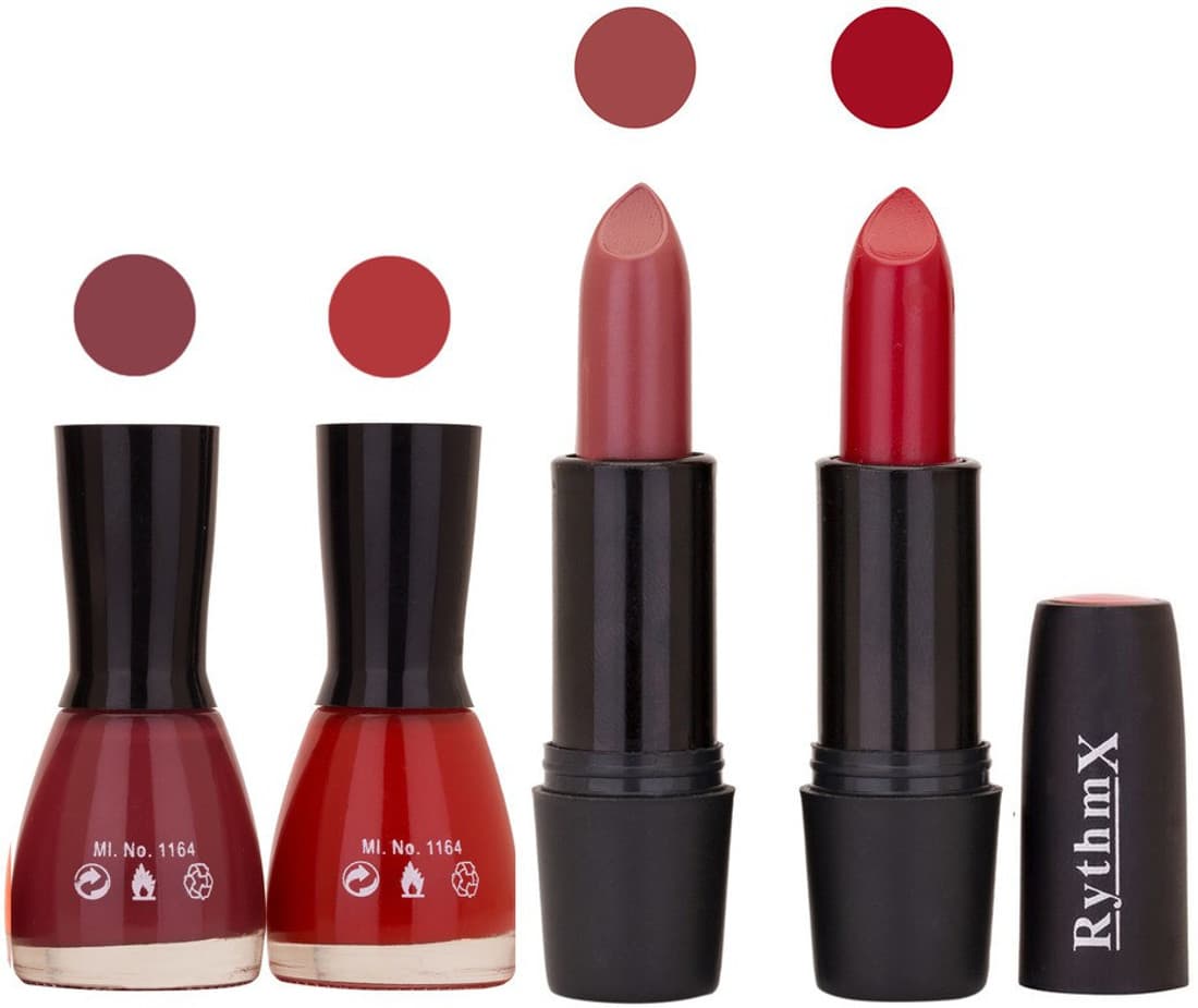RYTHMX FB NAIL POLISHES BLACK LIPSTICKS IMPORTANT COMBO 49